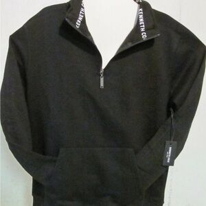 NWT Kenneth Cole New York Black Quarter Zip-Up Sweater